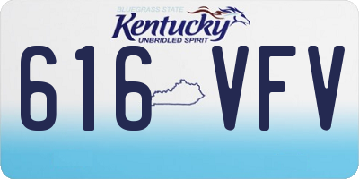 KY license plate 616VFV