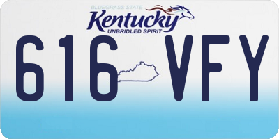 KY license plate 616VFY