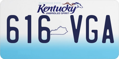 KY license plate 616VGA