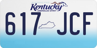 KY license plate 617JCF