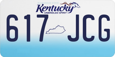 KY license plate 617JCG