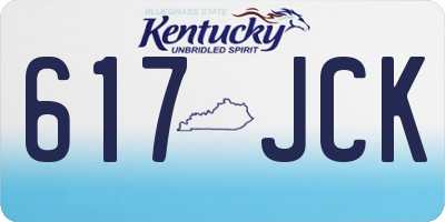 KY license plate 617JCK