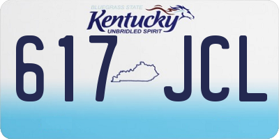 KY license plate 617JCL