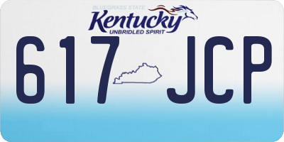 KY license plate 617JCP