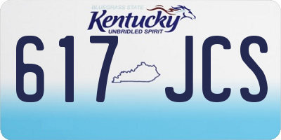KY license plate 617JCS