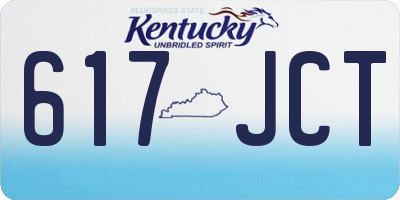 KY license plate 617JCT