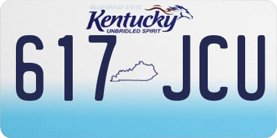 KY license plate 617JCU