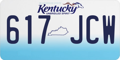 KY license plate 617JCW