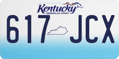 KY license plate 617JCX
