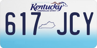 KY license plate 617JCY