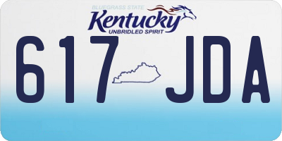 KY license plate 617JDA