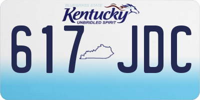 KY license plate 617JDC