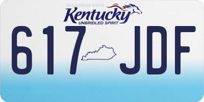 KY license plate 617JDF