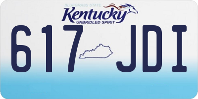 KY license plate 617JDI