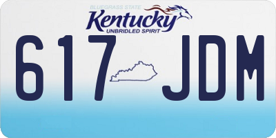 KY license plate 617JDM