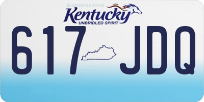 KY license plate 617JDQ