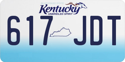 KY license plate 617JDT