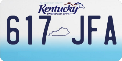 KY license plate 617JFA