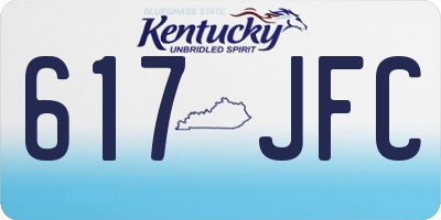 KY license plate 617JFC