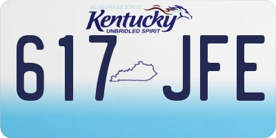 KY license plate 617JFE