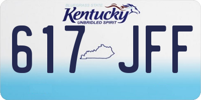 KY license plate 617JFF