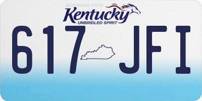 KY license plate 617JFI