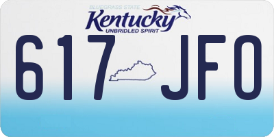 KY license plate 617JFO