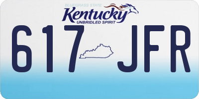 KY license plate 617JFR