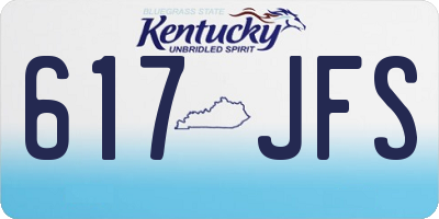 KY license plate 617JFS