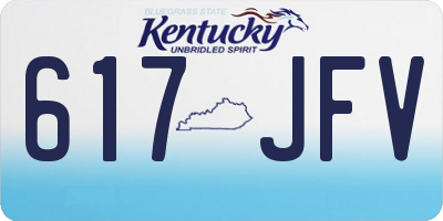 KY license plate 617JFV