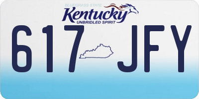 KY license plate 617JFY