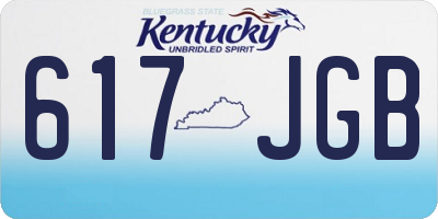 KY license plate 617JGB