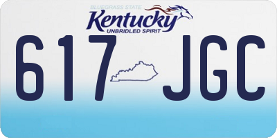 KY license plate 617JGC