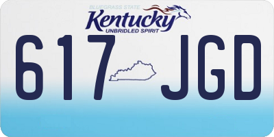 KY license plate 617JGD
