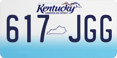 KY license plate 617JGG