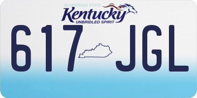 KY license plate 617JGL
