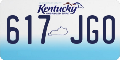 KY license plate 617JGO