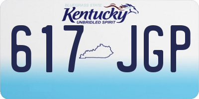 KY license plate 617JGP