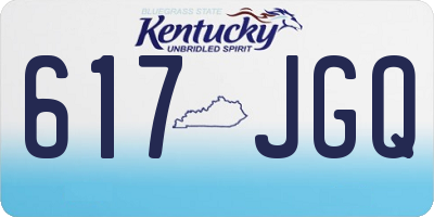 KY license plate 617JGQ
