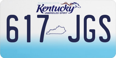 KY license plate 617JGS