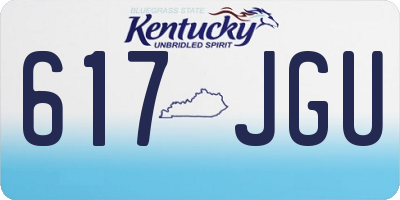 KY license plate 617JGU