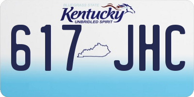 KY license plate 617JHC