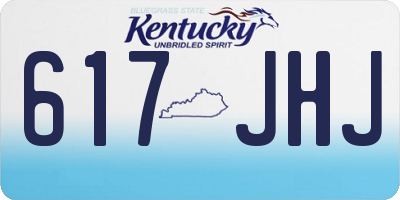 KY license plate 617JHJ