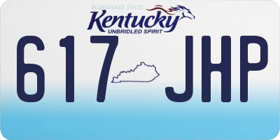 KY license plate 617JHP