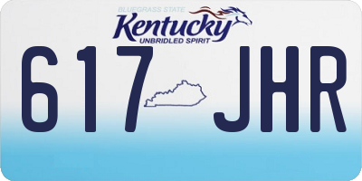 KY license plate 617JHR