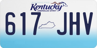 KY license plate 617JHV