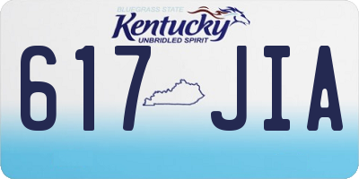 KY license plate 617JIA