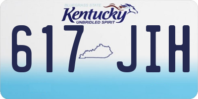 KY license plate 617JIH