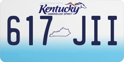 KY license plate 617JII