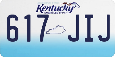 KY license plate 617JIJ